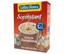 Crema de champiñones con picatostes SOPINSTANT de GALLINA BLANCA 19,5 g. 3 uds.