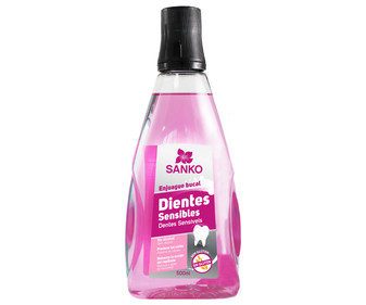 Enjuague bucal de uso diario, especial dientes sensibles SANKO 500 ml.