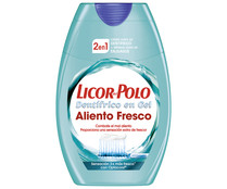 Pasta de dientes + enjuague bucal, con fórmula anti olor LICOR DEL POLO Aliento fresco 75 ml.