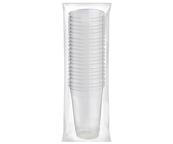 Set de 20 vasos transparentes de plástico, 0.33 litros, ACTUEL. Set de 20 vasos transparentes de plástico, 0.33 litros, ACTUEL.