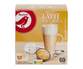 Café Latte Macchiatto en cápsulas PRODUCTO ALCAMPO 10 uds. x 120 g.
