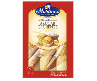 Magdalenas con azúcar crujiente REPOSTERIA MARTINEZ 24 uds. 700 g. Magdalenas con azúcar crujiente REPOSTERIA MARTINEZ 24 uds. 700 g.