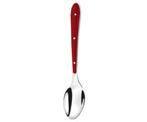 Cuchara  de mesa para postre con mango color rojo, Inox+ PP bistro, AMEFA