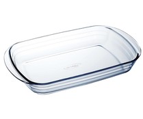 Fuente de cristal 39x24cm. con asas, 3 litros de capacidad ARCUISINE.