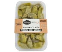 Alcachofas troceadas y envasadas al vacio, listas para comer FERRER 300 g.