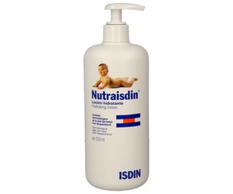 Loción hidratante especialmente indicada para la piel del bebé NUTRAISDIN 500 ml.