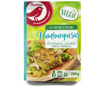 Hambuguesa vegetal con espinacas guisantes y queso emmental PRODUCTO ALCAMPO Veggie 2 x 100 g.