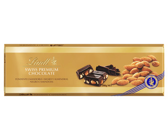 Chocolate negro con almendras enteras LINDT 300 gramos. Chocolate negro con almendras enteras LINDT 300 gramos.