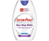 Pasta de dientes + enjuague bucal con acción blanqueadora LICOR DEL POLO Non stop white 75 ml.