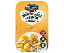 Jamoncitos asados de pollo con patatas, listos para calentar y comer LA CARLOTEÑA 300 g,