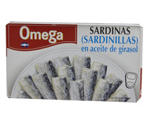 Sardinillas en aceite de girasol OMEGA lata de 63 g.