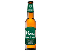 Ceveza rubia doble malta LA SAGRA botellín de 33 cl.