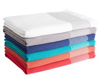 Fouta de rizo, 90x180cm, 100% Algodón, 280g/m², ACTUEL. Diferentes modelos, 1 unidad.