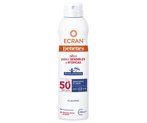 Spray solar en bruma, especial para niños con FPS 50+ (muy alto) DENENES 250 ml.