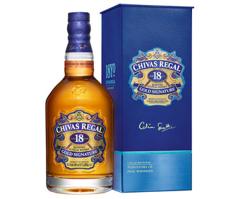 Whisky blended escocés, con maduración de 18 años CHIVAS botella de 70 cl. Whisky blended escocés, con maduración de 18 años CHIVAS botella de 70 cl.