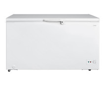 Arcón congelador MIDEA MDRC564FZF01, clasificación energética: F, H:85cm, A: 141,6cm, F: 75cm, capacidad total: 418L.
