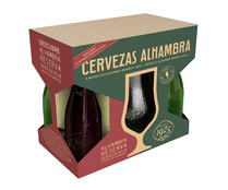 Cervezas Reserva (5 uds. Reserva 1925 + 1 ud. Reserva Roja) ALHAMBRA  6 uds. x 33 cl + copa de regalo - Alcampo