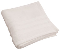 Toalla de lavabo 100% algodón color blanco, 500g/m² de densidad, ACTUEL. Toalla de lavabo 100% algodón color blanco, 500g/m² de densidad, ACTUEL.