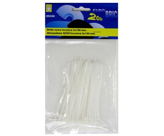 Bridas de nylon de 2,5x95 milímetros 50 unidades Bridas de nylon de 2,5x95 milímetros 50 unidades