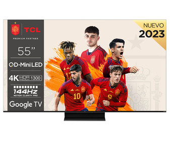 Televisión 139,7 cm (55") MINI LED TCL 55C805 4K, HDR10, GOOGLE TV, WIFI, BLUETOOTH, TDT T2, USB reproductor, 4HDMI, 144HZ. Televisión 139,7 cm (55") MINI LED TCL 55C805 4K, HDR10, GOOGLE TV, WIFI, BLUETOOTH, TDT T2, USB reproductor, 4HDMI, 144HZ.