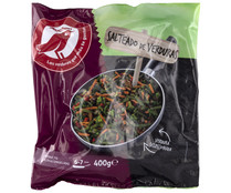Salteado de verduras seleccionadas (judia verde fina, cebolla, pimiento rojo, brócoli y champiñón) PRODUCTO ALCAMPO 400 g.