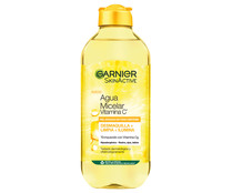 Agua micelar con vitamina C para piel apagada sin tono uniforme GARNIER Skin active 400 ml.