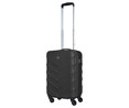 Maleta de cabina rígida de color negro de 55 cm y 4 ruedas ABS, AIRPORT ALCAMPO.