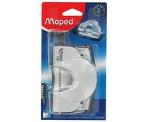 Perforador de 2 agujeros con estructura metálica, deposito para los restos, compatible con hojas DIN A-4, A-5 y A-6, gracias a su selector de ancho y capaz de perforar entre 10 y 12 hojas a la vez MAPED.