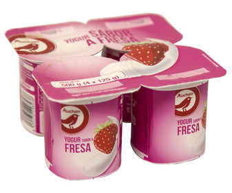 Yogur con sabor a fresa PRODUCTO ALCAMPO 4 x 125 g. Yogur con sabor a fresa PRODUCTO ALCAMPO 4 x 125 g.