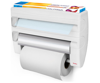Dispensador para hasta 3 rollos de cocina, 39x10x25 centímetros METALTEX.