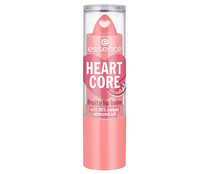 Bálsamo labial nutritivo con forma de corazón en el centro, fragancia frutal y tono 03 rosa ESSENCE Heart core.