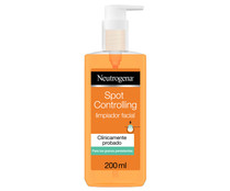 Limpiador facial para granos persistentes NEUTROGENA Spot controlling 200 ml.