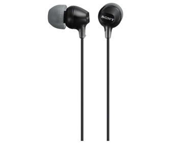 Sony Mdrex15lp Auriculares negros reacondicionado mdrex15lpb iman de neodimio con cable ear intraurales tapones silicona 15lp tipo intrauditivo color internos