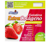 Gelatina con extra de colágeno sabor fresa YELLI FRUT Extracolágeno 4 x 100 g.