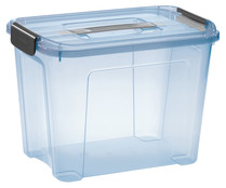 Caja de ordenación multiuso color azul, con tapa, capacidad de 18 litros, ACTUEL.