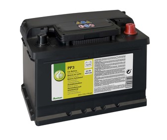 Batería de coche 50Ah, arranque 400A, 12V, L: 24,2cm, A: 17,5cm, H: 17,5cm, PRODUCTO ECONÓMICO ALCAMPO.
