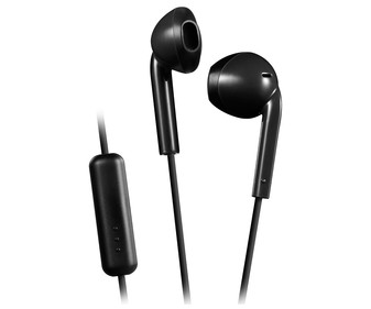 Auriculares tipo botón JVC HA-F17M-B-E, control de volumen, micrófono, color negro. Auriculares tipo botón JVC HA-F17M-B-E, control de volumen, micrófono, color negro.