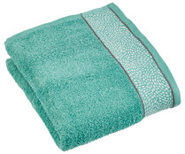 Toalla de baño sostenible, 80% algodón 20% poliéster reciclado, densidad de 450g/m², color verde, ACTUEL.