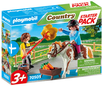 Starter Pack Granja de Caballos set adicional con 19 piezas, Country PLAYMOBIL 70505.