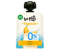 Bolsita de plátano ecológico con yogur y sin azúcares añadidos BE PLUS Bio yogisan 90 g.
