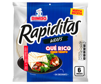 Tortitas de harina, bases de creps roll's de BIMBO Rapiditas 6 uds x 240 g.