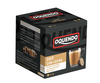 Café con leche en cápsulas OQUENDO 16 uds. Café con leche en cápsulas OQUENDO 16 uds.