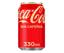 Refresco  de cola sin cafeína COCA COLA lata de 33 cl.