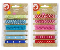 Set de 6 cintas de diferentes formas y colores para manualidades, color surtido, PRODUCTO ALCAMPO.