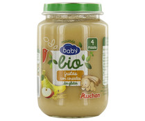 Tarrito de frutas (pera, manzana, plátano y naranja) con cereales a partir de 4 meses ALCAMPO BABY ECOLÓGICO 200 g.