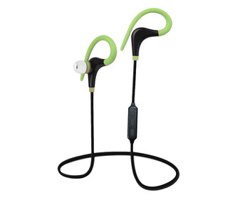 Auriculares deportivos Bluetooth tipo cuello MYWAY, color negro y verde. Auriculares deportivos Bluetooth tipo cuello MYWAY, color negro y verde.