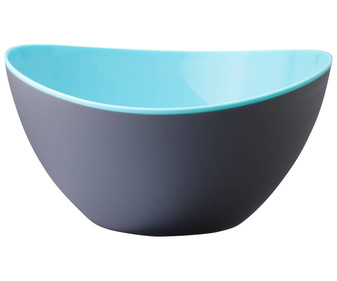 Bol de propileno bicolor blanco-azul, 12cm., ACTUEL. Bol de propileno bicolor blanco-azul, 12cm., ACTUEL.