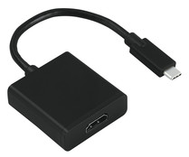 Cable QILIVE de USB macho a HDMI hembra, terminales plateados, color negro. 