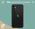 Smartphone 15,49cm (6,1") iPhone 11 black (REACONDICIONADO), Chip A13 Bionic, 128GB, 12+12 Mpx, vídeo en 4K, iOS 15.