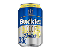 Cerveza (0,0% alcohol) con sabor a limón Radler BUCKLER lata de 33 cl. - Alcampo